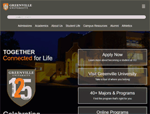 Tablet Screenshot of greenville.edu